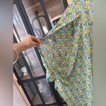 ASOS swimsuit kaftan coverup long maxi dress print shoulder cutout mint hearts Photo 6