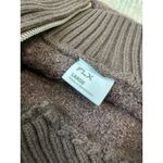 New Women's FLX Chunky Long Sleeve Quarter Zip Boucle Sweater Size L Brown Size L Photo 12