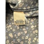 LL Bean Floral Button Up Shirt Size Medium Wrinkle Free Women's Navy Blue Photo 4