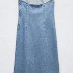 ZARA denim dress maxi full length jean casual Photo 10