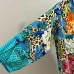 Johnny Was NWOT  Blue Leopard Shirt Dress or Cover Up Multicolor Size S Photo 5
