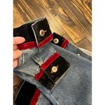 Cruel Girl Western Cowgirl Blue Jean Jacket Women Large Velvet Retro Y2K Grunge Stains Photo 11