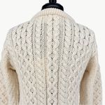 NWT Aran Sweater Market Merino Wool Aran Lumber Jacket | Sz Small | Mer White Photo 6