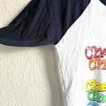 Chaser Womens Shirt Baseball Tee Cheap Trick Band White Blue Size Small Photo 5