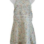 City Triangle Floral Halter Neck Skater Dress Back Zip Green Yellow Size 8 Photo 0