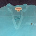 Wishful park  Aqua Blue dress, waist tie, size medium Photo 1