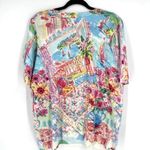 Talbots Colorful Coastal City Lightweight Pullover SS Sweater Top Size 2X Boatin Photo 1