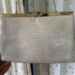 Etra Vintage 1960 Genuine Snakeskin Pattern Leather Expand Envelop Clutch Purse Photo 3