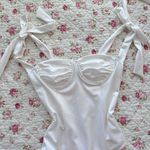 White Tank Bodysuit Photo 1