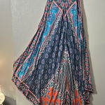 Tolani Multicolor Boho Paisley Handkerchief Hem Midi Dress 100% Modal Photo 0