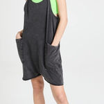 FP Movement Free People Hot Shot Romper Large Cotton Stretch Pocket Romper black Photo 0