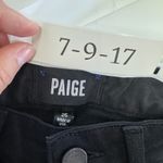 Paige Jeans Womens 25 Black Jacqueline Straight Raw Hem Denim Mid Rise Cotton Photo 3