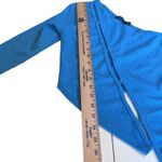 Pretty Little Thing Blue Crinkle Rib One Shoulder Asymmetric Long Sleeve Top S 4 Photo 8