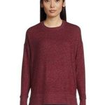 Time And Tru - Women'sā burgandy Hacci Knit Pullover Sweatshirt Size XXL Photo 0