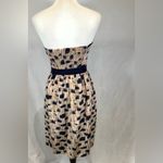 Anthropologie Anthro Burlap Silk geo scratch print sweetheart corset strapless dress size 0 Photo 2