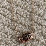 Kendra Scott Elisa Pendant Necklace Rose Gold Drusy Chain 15” - 17” Choker FLAWS Photo 5