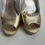 Lilly Pulitzer Kristin Slingback Wedge Gold Size 7.5 Photo 2