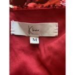 Red Sequin Mini Dress M Cocktail Party Zip Side Stretchy Chic Glam Club Festive Size M Photo 7