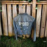 Jean jacket Hadid denim jacket with white stars. logo HADID on the back Blue Size undefined Photo 1