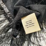 Evy's Tree Size 1X Black Feather Fringe Round Neck Pullover Sweater Cozy Chic Photo 6