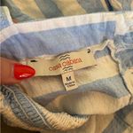 Casa Cabana Diane Stripe Linen Blend Midi Dress Size Small Coastal Beach Resort Blue Photo 3