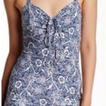 Free People Hula Tank Top Floral Blue Size Large Photo 0