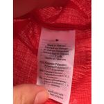 Madewell Texture & Thread Red Peasant Blouse Medium Jewel Tone Fall Photo 5