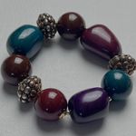 None Women's Fashion Beaded Multi-color Stretchy Band Bracelet Photo 6