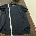 MICHAEL Michael Kors Navy Blue Top with Lace Sleeves and Gold Zipper Size XS EUC Photo 10