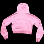 Brandy Melville Pink Cropped Zip Up Hoodie Photo 1