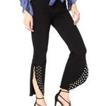 MISA Los Angeles  The Super Star Crop Flare Jeans Black Photo 1