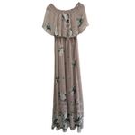 Show Me Your Mumu Hacienda Maxi Dress Size L Floral Off Shoulder Chiffon Fairy Photo 3