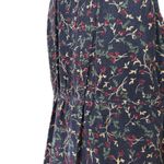 Vintage Blue Red Floral Corduroy Maxi Dress Womens Sz Large 80s Cottage Boho Photo 13