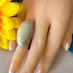 Semi Precious Stone Ring, Size 8 Green Photo 0