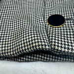 Women's Brioni 100% Cashmere Cecelia Blazer Houndstooth Black White Gold Size 12 Photo 10