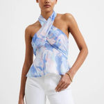 French Connection Dalla Verona Crossneck Top Size 12 New with Tags Photo 0