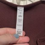 Alo Yoga Alo Savvy Short Sleeve Rib Crop Top In Cherry Cola Photo 2