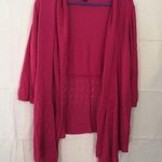 Lane Bryant Pink Knit bottom open cardigan Photo 0