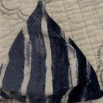 Navy and White Striped Bikini Top Blue Photo 1