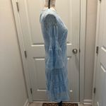 New York & Company Light Blue Long Sleeve Dress Photo 4