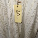 Elan Off White With Golden Pattern Pocketed Maxi Dress Small Photo 3