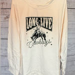 Cream Long Live Cowboys 2XL Sweatshirt Size 2X Photo 0