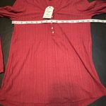 Hippie Rose Women's Ribbed Henley Top - color “Autumn Ruby” size Small. NWT Photo 8