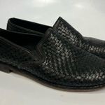 H. S. Trask black woven leather loafers slip on shoes women’s size 9 artisan Photo 1