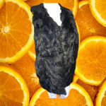 Napa Valley Petite Knit and Faux Fur Black Vest Size PXL Photo 6