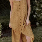 Faithfull the Brand  x Anthro Raquel Yellow Floral Button Front‎ Midi Dress 2 Photo 0