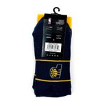 Nba Indiana Pacers Basketball Crew Socks Mens Womens  Navy Blue Yellow Fan Gift Photo 3