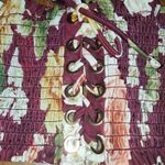 P2F Jane Smocked Bikini Top Lush Rose Medium M Red Photo 5