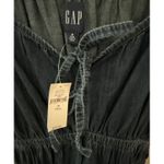Gap  Smocked Denim Mini Dress Dark Wash Size‎ Medium Tall Photo 7