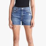 MOTHER The Dutchie Frayed Shorts in the My Treat wash Blue Size 25 Photo 0